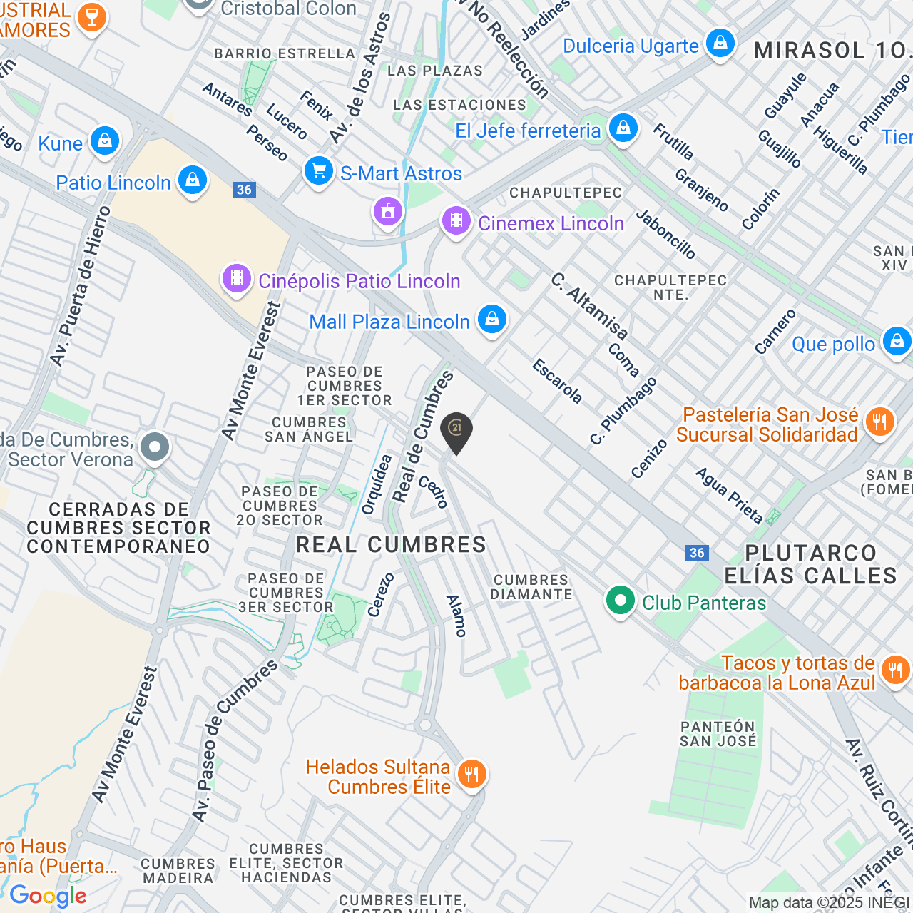 Mapa de ubicación del terreno